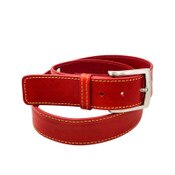 USC Trojans Cardinal Italian Leather with Gold Stitching Belt
